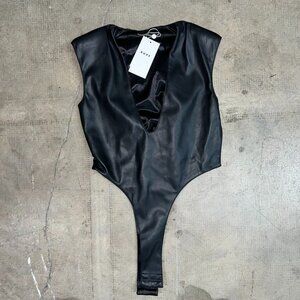 Ruve Faux Leather Bodysuit